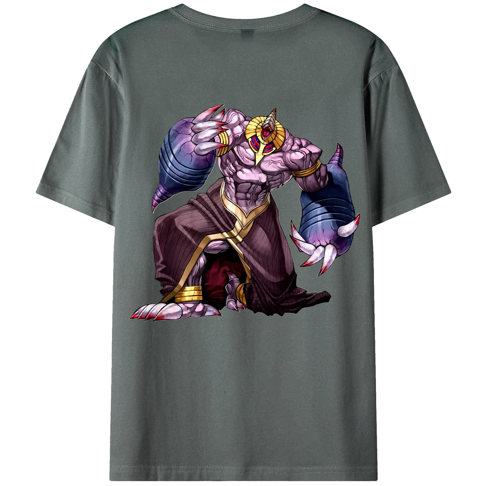 （画像用） 遊☆戯☆王 Yu-Gi-Oh! 綿100％ メンズ半袖Tシャツ（バックプリント） 通気性